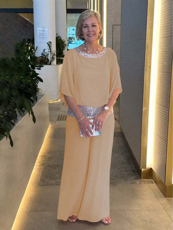 🌸2025 Elegancki dwuczęściowy zestaw Colorblock z cekinami