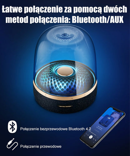 Nowe oszklone kolorowe światło bluetooth stereo