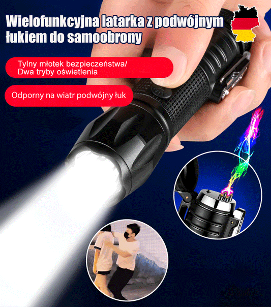 Samoobrona Dual Arc - Wielofunkcyjna latarka